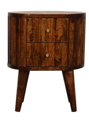 Stripe Chestnut Bedside