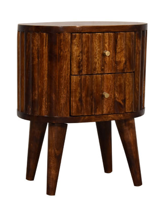 Stripe Chestnut Bedside