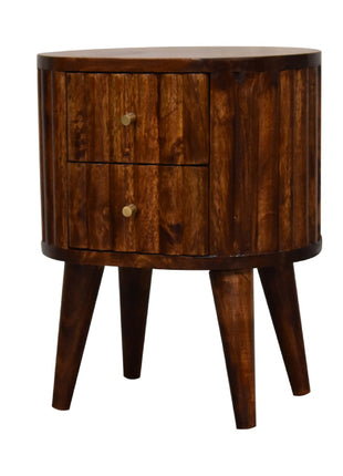 Stripe Chestnut Bedside