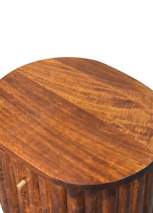 Stripe Chestnut Bedside