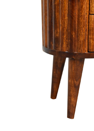 Stripe Chestnut Bedside