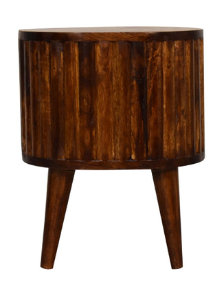 Stripe Chestnut Bedside