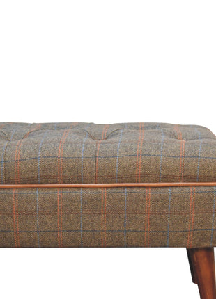 Multi Tweed Buffalo Pipe Bench