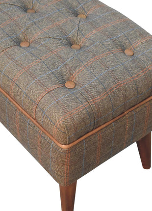 Multi Tweed Buffalo Pipe Bench