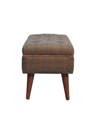 Multi Tweed Buffalo Pipe Bench