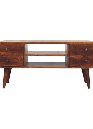 Chestnut Circular Media Unit