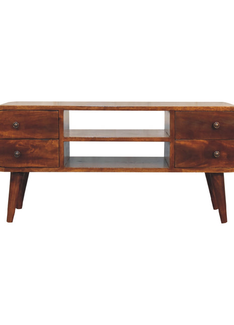 Chestnut Circular Media Unit