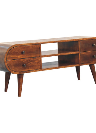 Chestnut Circular Media Unit