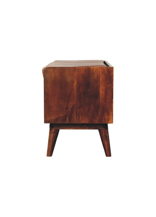 Chestnut Bench with Brown Leather Seatpad