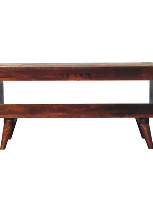 Chestnut Bench with Brown Leather Seatpad