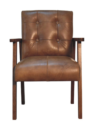 Brown Buffalo Leather Chair