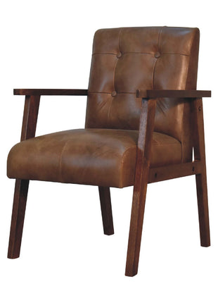 Brown Buffalo Leather Chair