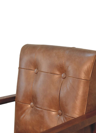 Brown Buffalo Leather Chair