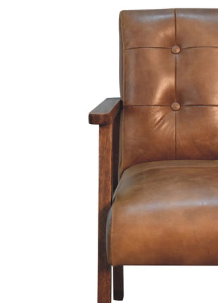 Brown Buffalo Leather Chair