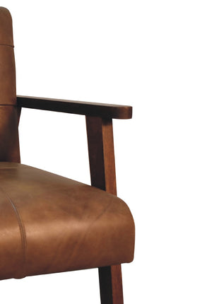 Brown Buffalo Leather Chair