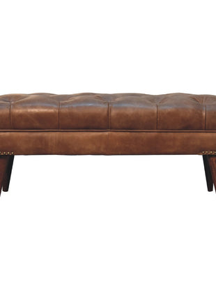 Banco de cuero marrón Harbour