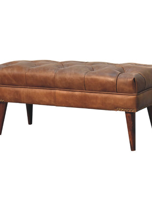 Banco de cuero marrón Harbour