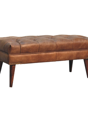 Banco de cuero marrón Harbour