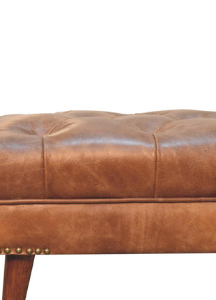 Banco de cuero marrón Harbour