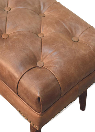 Banco de cuero marrón Harbour