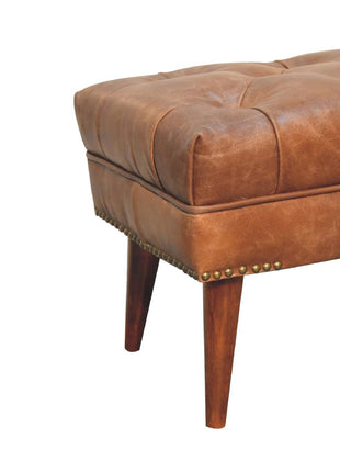 Banco de cuero marrón Harbour