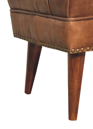 Banco de cuero marrón Harbour