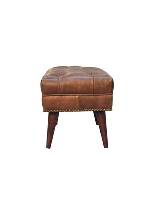 Banco de cuero marrón Harbour