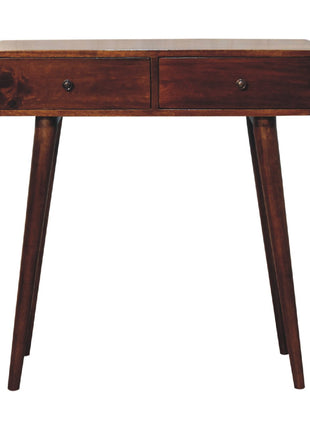 Chestnut Curved Hallway Table