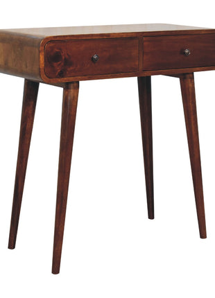 Chestnut Curved Hallway Table