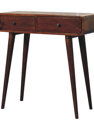 Chestnut Curved Hallway Table