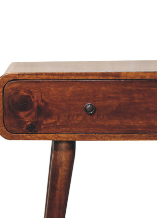 Chestnut Curved Hallway Table