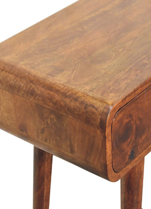 Chestnut Curved Hallway Table