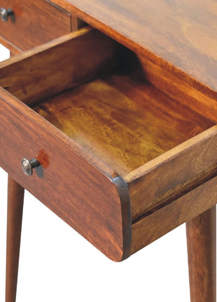 Chestnut Curved Hallway Table