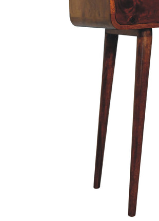 Chestnut Curved Hallway Table