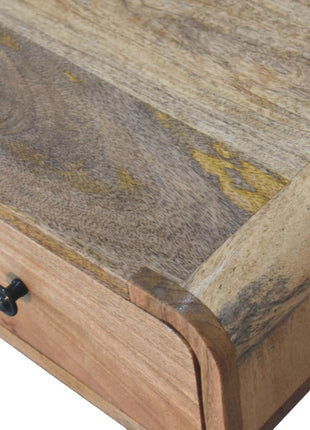 Gebogener Schreibtisch im Eichenholz-Stil