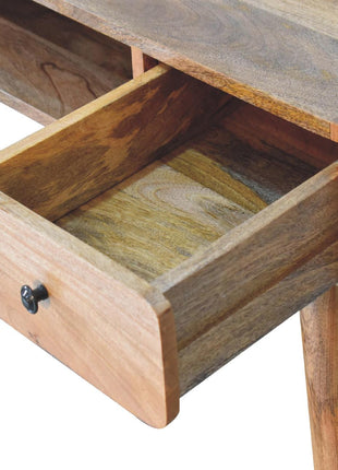 Gebogener Schreibtisch im Eichenholz-Stil