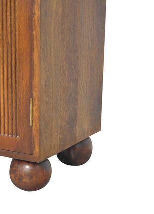 Chestnut Carved Ball Cabinet