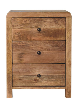 Aspen Oak-ish 3 Drawer Bedside