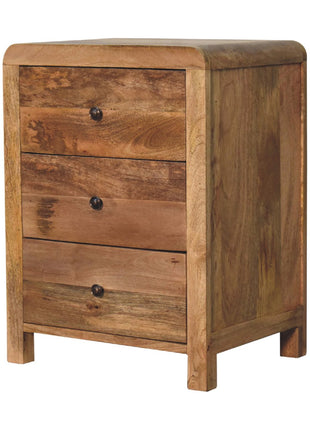 Aspen Oak-ish 3 Drawer Bedside