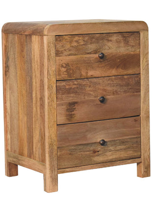 Aspen Oak-ish 3 Drawer Bedside
