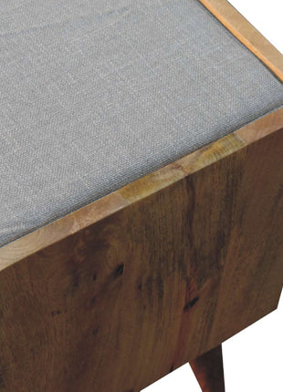 Oak-ish Nordic Storage Bench With Mud Linen