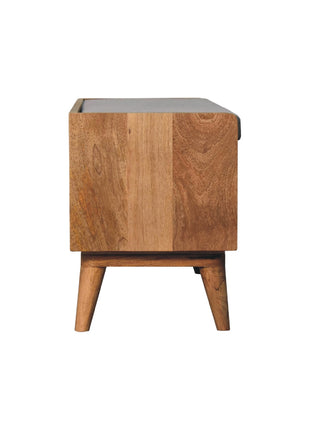 Oak-ish Nordic Storage Bench With Mud Linen