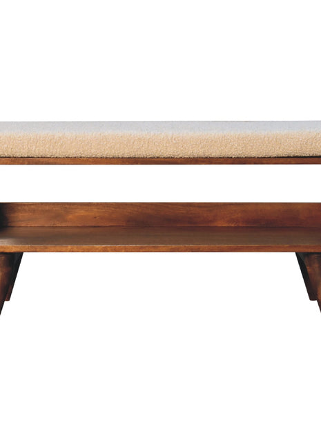 Boucle Nordic Storage Bench