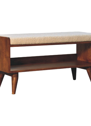 Boucle Nordic Storage Bench
