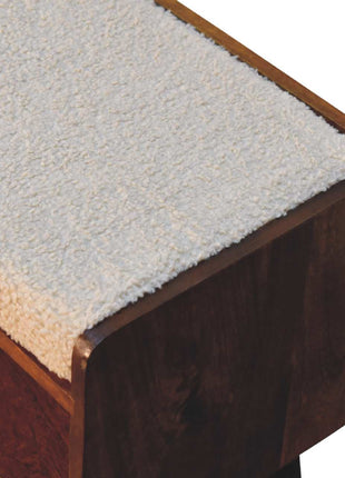 Boucle Nordic Storage Bench