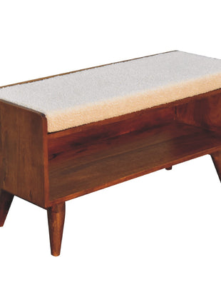 Boucle Nordic Storage Bench