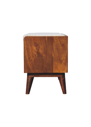 Boucle Nordic Storage Bench