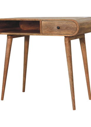 Curved Oak-ish Writing Desk