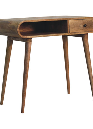 Curved Oak-ish Writing Desk