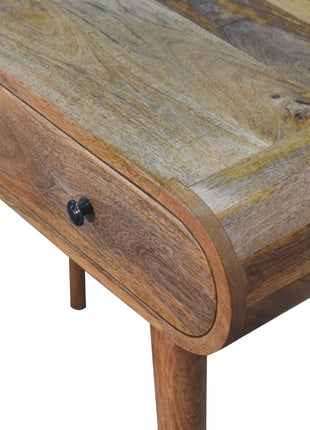 Curved Oak-ish Writing Desk